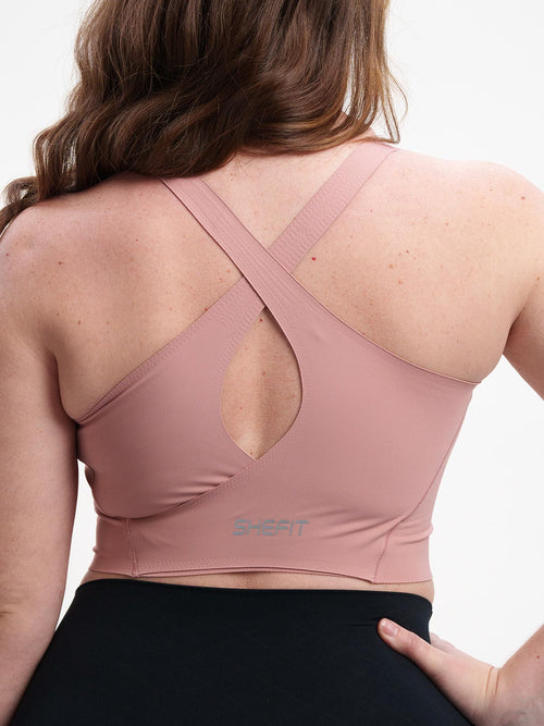 Boss Longline Bra - Rose Clay